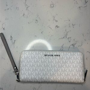 Michael Kors Gray Logo Wristlet